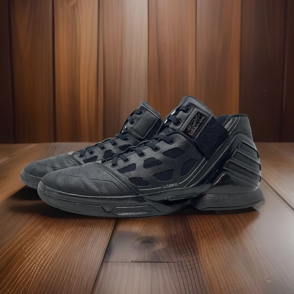 Adidas Men’s Size 14 US Adizero Rose 2 G49388 Black Basketball Shoes Sneakers - Image 1 of 4