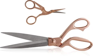 ® 10" + 4.5" Sewing Shears + Embroidery Stork Scissors Titanium Stainless Steel - Picture 1 of 12