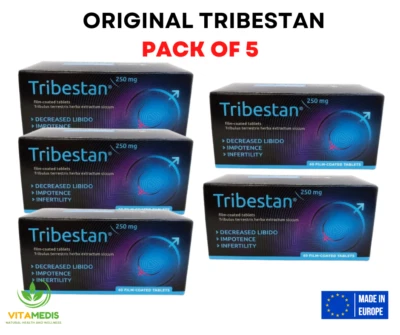 5x ORIGINAL Tribestan 250 mg x 60 tabs by Sopharma supplement +FREE SHIPPING