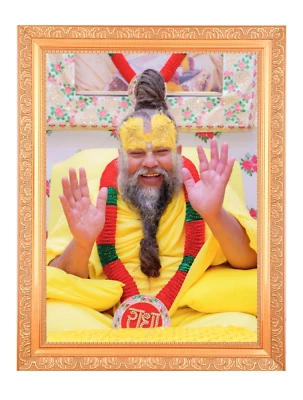 Shri Premanand Maharaj Digital Print Photo In Golden Artwork Frame 11 x 14 Inch) - Image 1 of 4