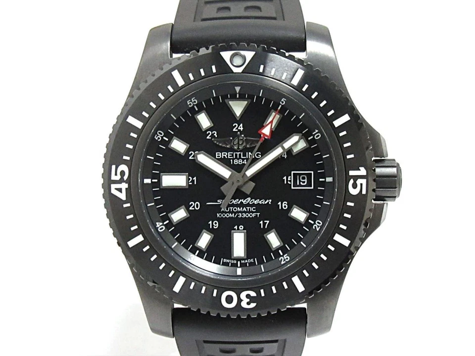 Banda de goma Breitling Superocean 44 mm especial de acero negro y Oceanracer M17393 NUEVA Foto 1 de 1