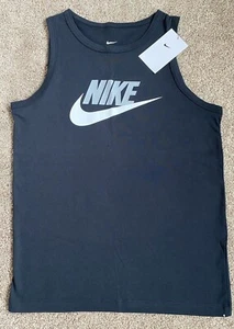 NWT Boy's Youth Nike Sleeveless Tank Top Large Black - Picture 1 of 4