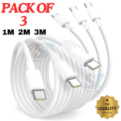 USB C to USB C Cable USB C Charger Fast Charging Lead for iPhone 16/17 Samsung - Image 1 of 4