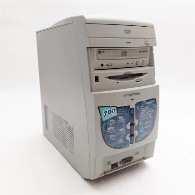 Piezas de computadora eMachines eTower 700id Intel Celeron 700 MHz 192 MB RAM SIN HDD/OS Foto 1 de 4