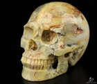 5.0" CRAZY LACE AGATE Carved Crystal Skull, Realistic, Crystal Healing