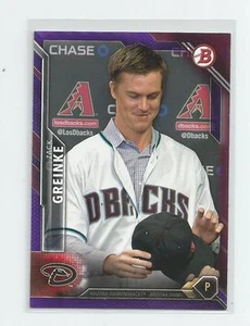 2016 Bowman ZACK GREINKE Purple 207/250 - Picture 1 of 1