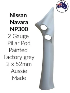 2 Gauge Pillar pod suit Nissan Navara NP300 Painted Factory Grey 2 x 52mm D23 - Picture 1 of 4
