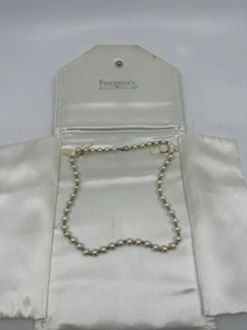 Vintage Cultured Pearl Strand Necklace 14k Gold Clasp 18” Diamond Cellar - Picture 1 of 10