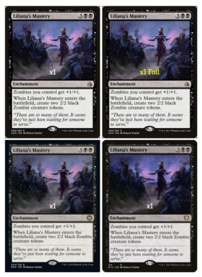 Liliana's Mastery 1x FOIL AKH MTG Amonkhet Rare MINT black Liliana's Mastery 1x FOIL AKH MTG Amonkhet Rare MINT black