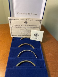 Vintage Camrose & Kross Jbk Boxed Set of 4 Goldtone Bangles Bracelet Coa