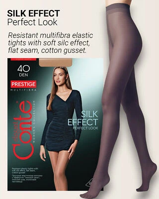 Meia-calça Conte PRESTIGE 40 Den semi-opaca clássica, formato T S-2XL bronze - Imagem 1 de 4