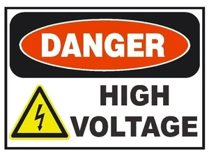 Danger High Voltage Sticker Safety Sticker Sign D180 OSHA - Picture 1 of 1