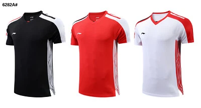 Adult Kid Li-Ning Sports Short Sleeve Tops Tennis Clothes Badminton Wear T-SHIRT - Image 1 of 4