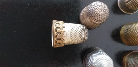 Antique Vintage 9 X Victorian Sewing Thimbles -Job Lot Cover