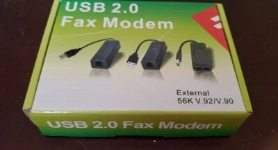 Dual RJ11 Port USB 56K External Dial Up Voice Fax Data Modem, 56K Fax/Modem USA* - Image 1 of 3