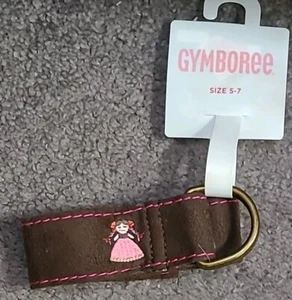 Gymboree Peruvian Doll Belt NEW Brown & Pink Size 5 6 7 Girls Suede Cloth - Picture 1 of 5