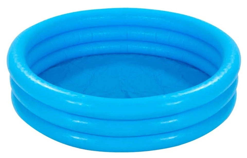 Baby Pool Kinder Planschbecken Badespaß aufblasbarer Boden Schwimmbecken Blau - Bild 1 von 2