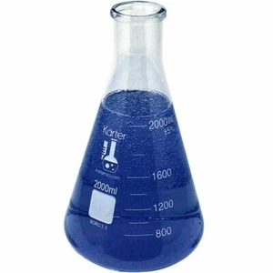 Frasco Erlenmeyer 2000 ml, vidrio, graduado, Karter Scientific 213G15 (único) - Imagen 1 de 1