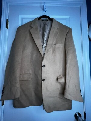 Jos. A. Bank Men’s 42R 100% Camel Hair Sport Coat Lined Suit Jacket 42 R Tan - Image 1 of 4