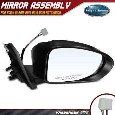 Правое гладкое черное зеркало с электроприводом с сигнальной подсветкой и подогревом для Scion iQ 2012-2015 - Изображение 1 из 4