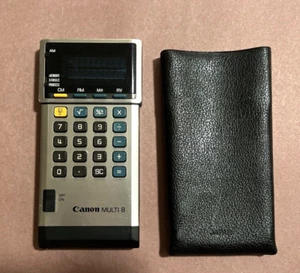 Vintage Canon Multi 8 Palmtronic MD-8 Taschenrechner mit Hülle getestet/funktionstüchtig - Bild 1 von 6