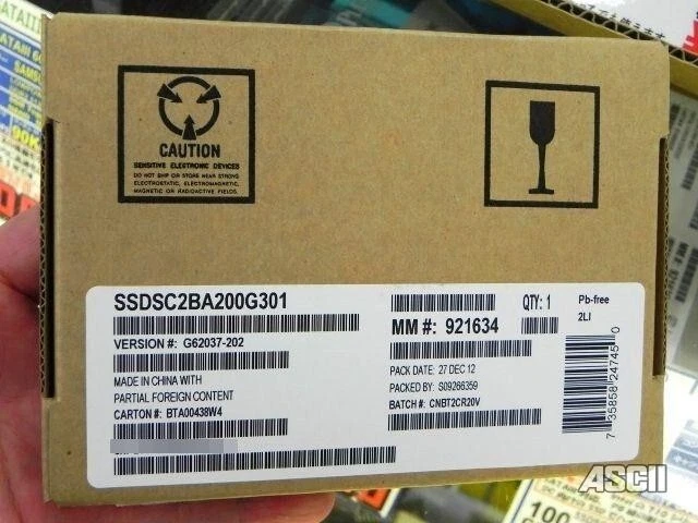 INTEL DC S3700 SSDSC2BA200G3 200GB  SSDSC2BA200G301 SSD New Box - Image 1 of 1