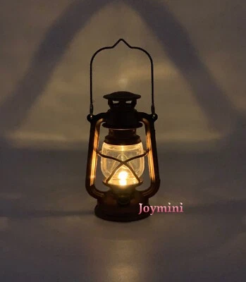 1/12 Dollhouse Miniature Table Lantern LED Light Lamp Battery Use Decoration Toy - Image 1 of 4