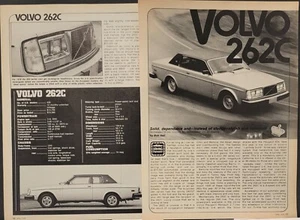 1978 Volvo 262C Automobile 3 page Road Test Print Ad - Picture 1 of 1