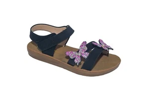 New Girls Kids Gladiator Strappy Flat Flip Flops Flex Sandals Shoes - Picture 1 of 46