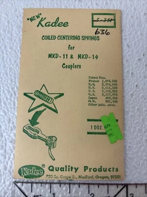 O Scale Kadee 636 Centering Springs for MKD-11 & MKD-14 (12) pcs - Image 1 of 2