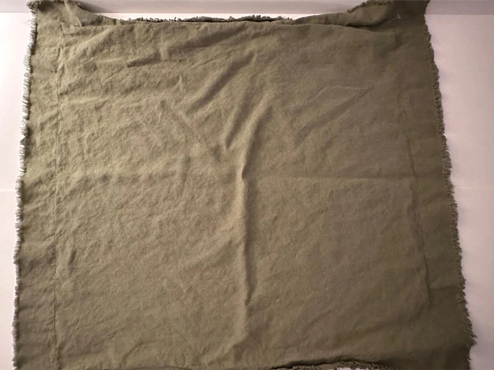 Piu Belle verde oliva lino algodón EURO farsa 26 x 26 Foto 1 de 3