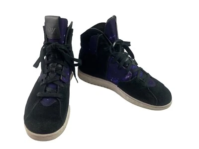 Nike Air Jordan Sneakers Youth Boys 6.5Y Westbrook 0.2 Shoes Black Purple Suede - Image 1 of 4