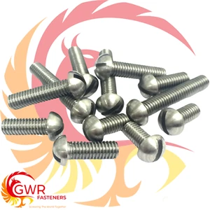 5BA 303 STAINLESS STEEL Round Head Slotted Screws - Bolts Dome Button BS57:1951 - Picture 1 of 1