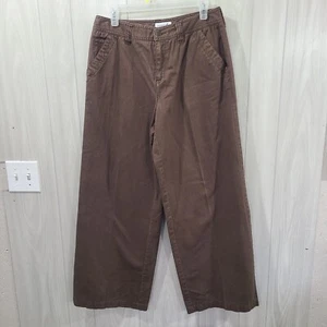 Caribbean Joe Hurricane Twill Damen Hose braun Größe 10 ausgestelltes Bein weites Bein - Bild 1 von 9