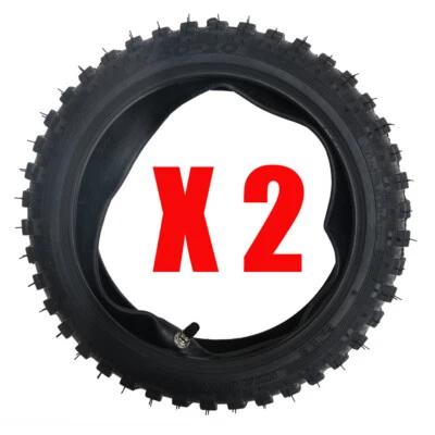 2x 2.50-10 Neumáticos Tubos Neumático Delantero Trasero Suzuki Pit Dirt Bike JR50 DRZ50 Coolster Foto 1 de 4