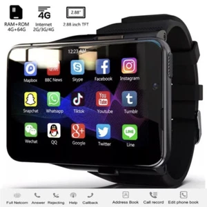 4GB+ 64GB 2.88" Touch Screen 4G Smart Watch Android/iOS Dual Camera Wristwatch - Picture 1 of 26