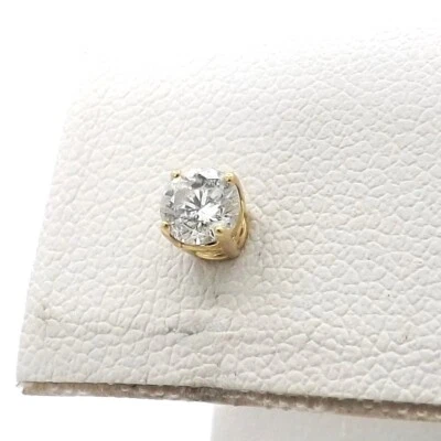 Pendiente único de diamantes naturales de oro de 14 k Foto 1 de 4