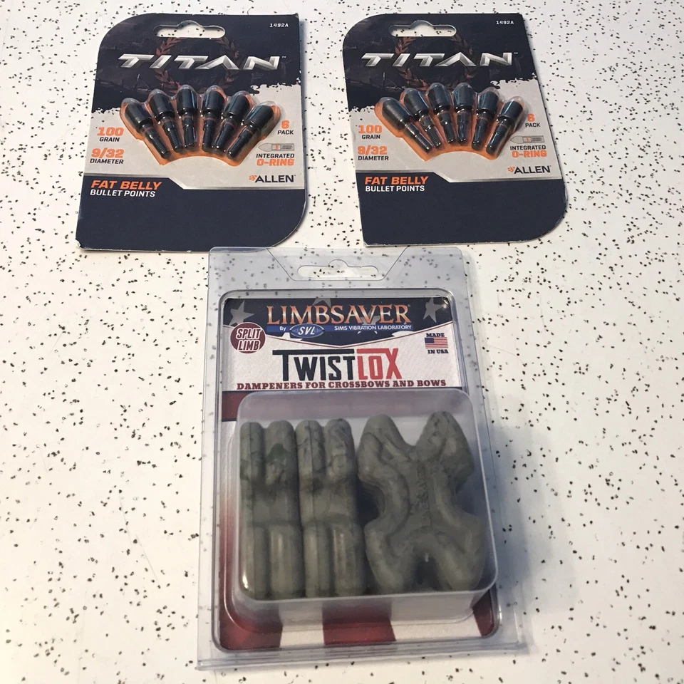 Titan Fat Belly 100GR Target Points 2 6 paquetes 1 paquete Limbsaver Twistlox nuevo Foto 1 de 4