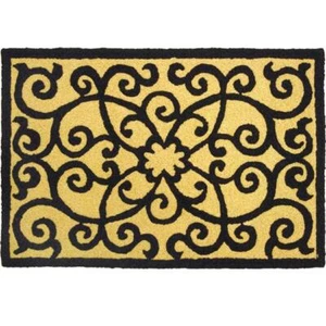 20 x 30 in. Frontgate-Black & Tan Rug - Picture 1 of 1