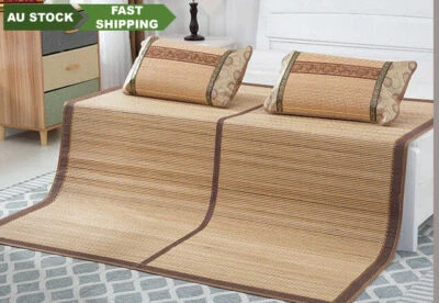 Bamboo Sleeping Mat Foldable Both Size Mattress Topper Floor Mat 双面折叠金砖系列竹席凉席 - image 1 of 4