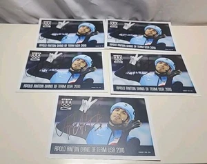 Apolo Anton Ohno SIGNED Team USA Olympics Vancouver 2010 - Postcards Lot Of 5 - Picture 1 of 24