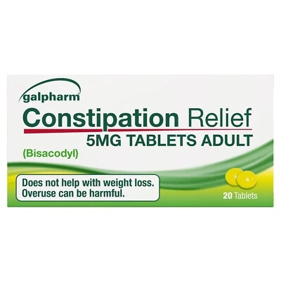Galpharm Constipation Relief Tablets 5mg Bisacodyl - Entrolax 100/200/240 tabs
