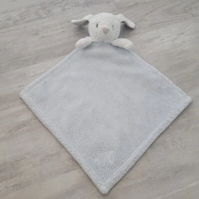 Manta de seguridad Lovey Blankets and Beyond White Bunny Blue 15" x 15" Foto 1 de 4