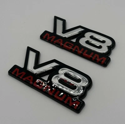94-01 V8 Magnum Guardabarros Puerta OEM Placa de identificación Insignia Mopar 1500 Van Emblemas Foto 1 de 2