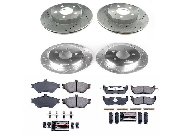 Kit de pastilha de freio dianteiro e traseiro e rotor para 1996-1997 Lincoln Town Car RH322KS - Imagem 1 de 1
