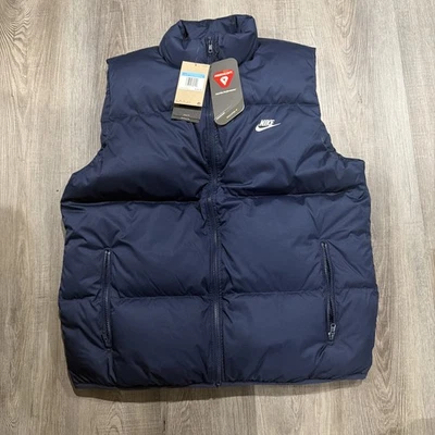 Nike Men's Sportswear PrimaLoft Puffer Vest Navy Size Medium FB7373-410 - Image 1 of 3
