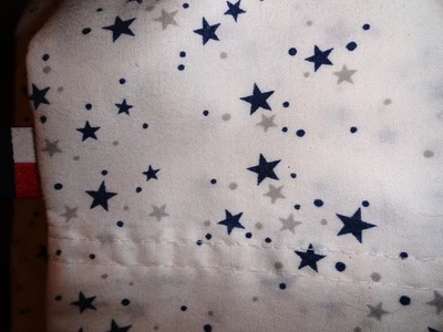 Conjunto de Lençóis Gêmeos Tommy Hilfiger Estrela Celestial Cinza e Estrelas Azuis no Branco 3 Peças - Imagem 1 de 4