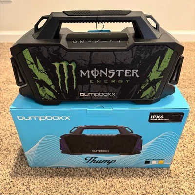 🔥 Monster Energy Authentic BUMPBOXX Thump Black Speaker Bluetooth IPX6 🔥 - Image 1 of 4