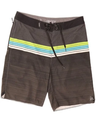 RIP CURL Mens Graphic Swimming Shorts Medium  Grey Striped Polyester IQ10 - Image 1 of 3