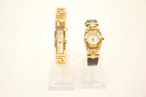 Womens Assorted Watches Gucci Versace Quartz Working x 2 - Picture 1 of 8